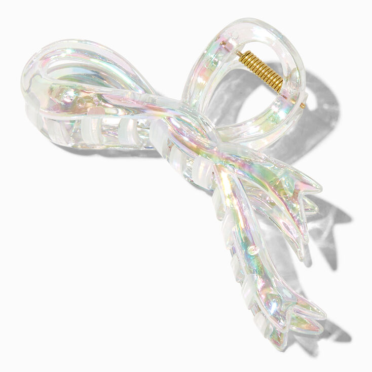 Pince &agrave; cheveux n&oelig;ud transparente,