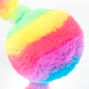 Bright Rainbow Plush Pom Pom Ears Headband,