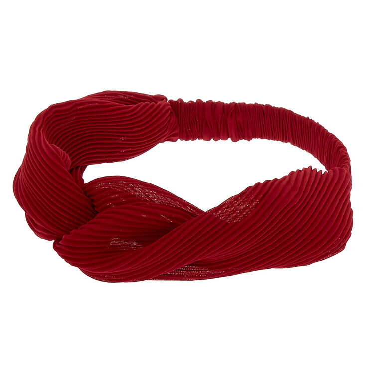 Claire's Bandeau torsadé bordeaux effet froncé