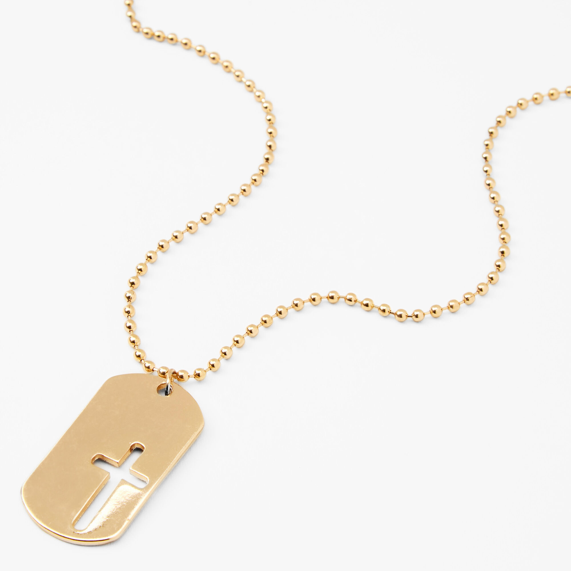 Gold dog tag sales chain