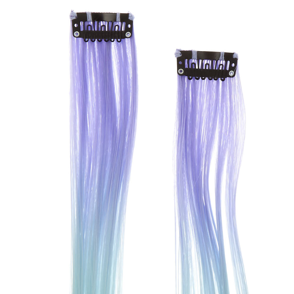 Blue hair deals extensions