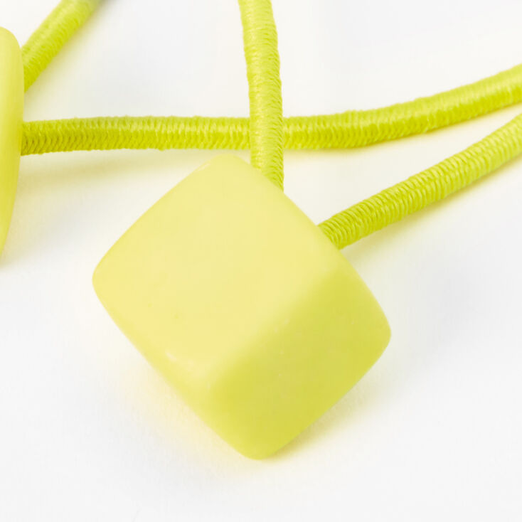 Yellow Geometric Hair Ties - 2 Pack,