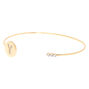 Gold Initial Cuff Bracelet - Y,