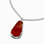 Red Agate Long Pendant Necklace,