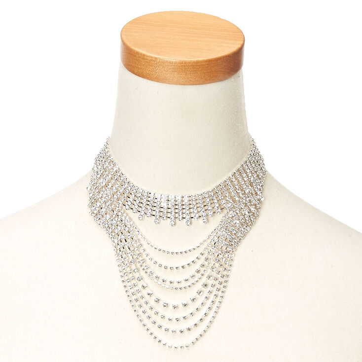 Wide Crystal Drop Choker,