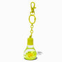 Porte-cl&eacute;s remplis d&#39;eau poussin et ampoule jaune,