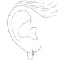 Sterling Silver 16MM Textured Hoop Earrings,