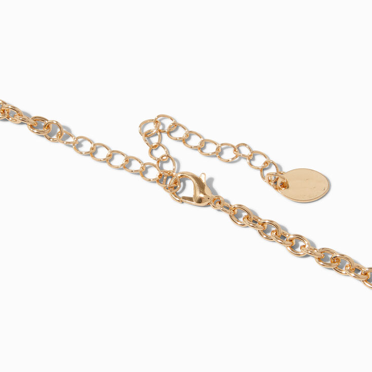 Gold-tone Pebble Choker Necklace,