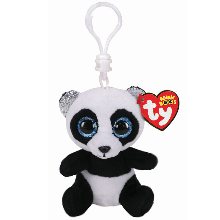 Ty&reg; Beanie Boo Bamboo the Panda Keyring Clip,