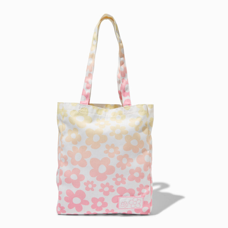 Pastel Daisy Ombr&eacute; Canvas Tote Bag,