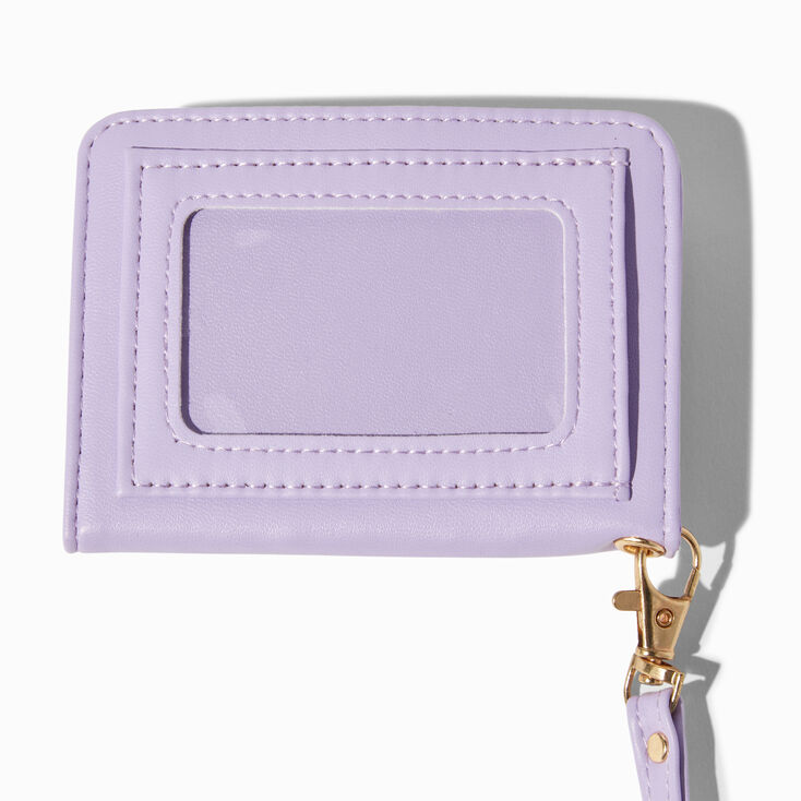 Lavender Butterfly Wallet with Lanyard,