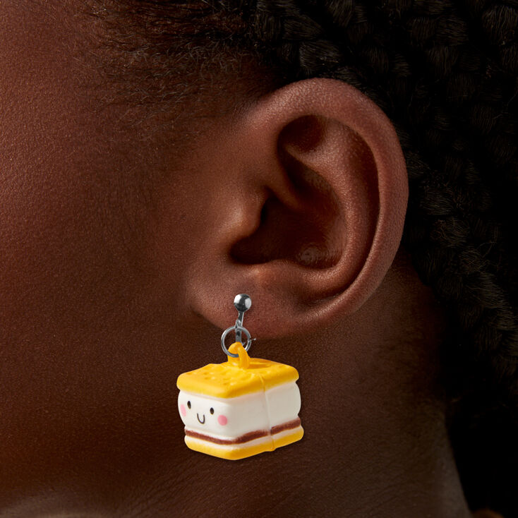 S&#39;mores Clip-On Drop Earrings,