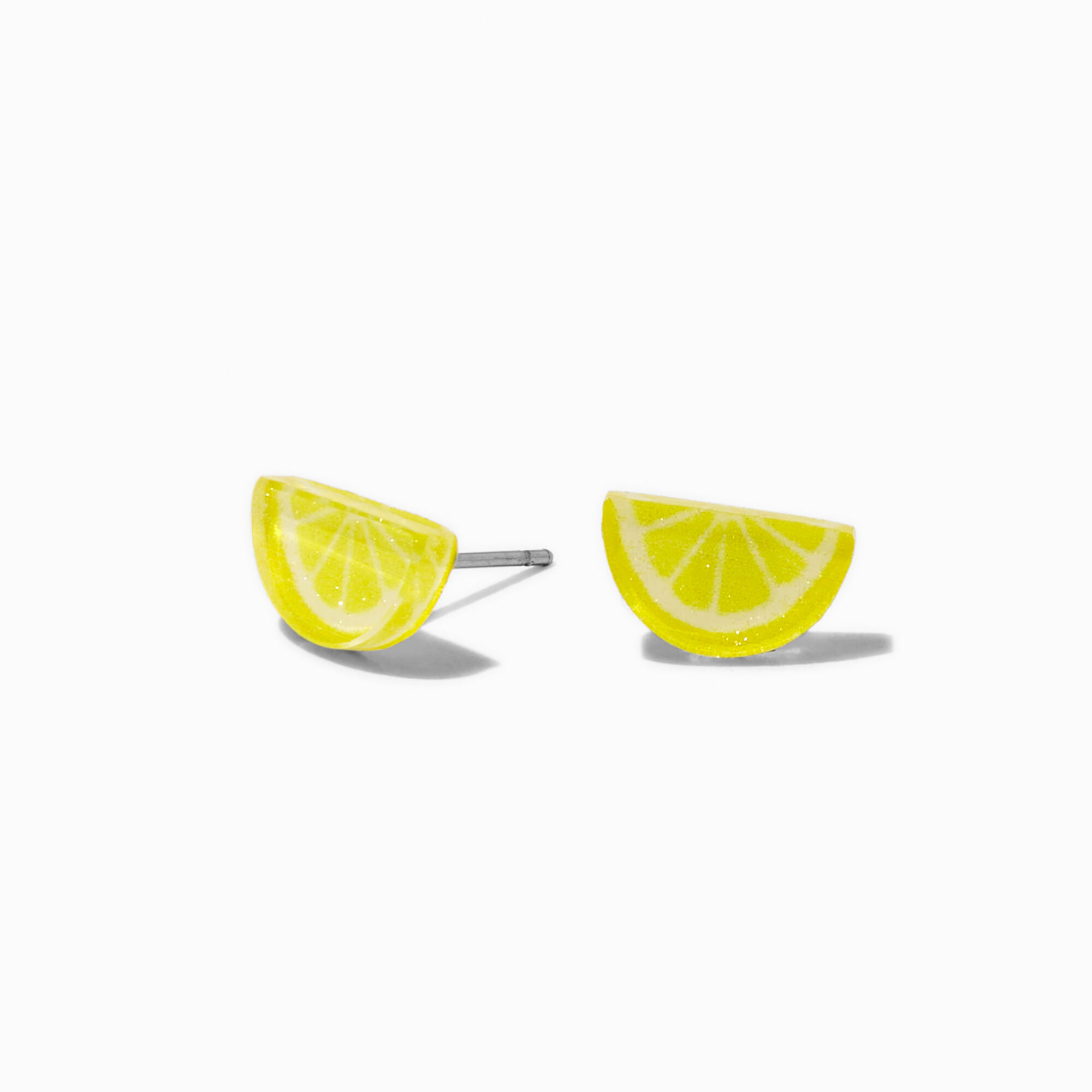 View Claires Lemon Stud Earrings Yellow information