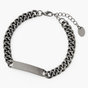 Hematite Chunky Chain Link Bracelet,