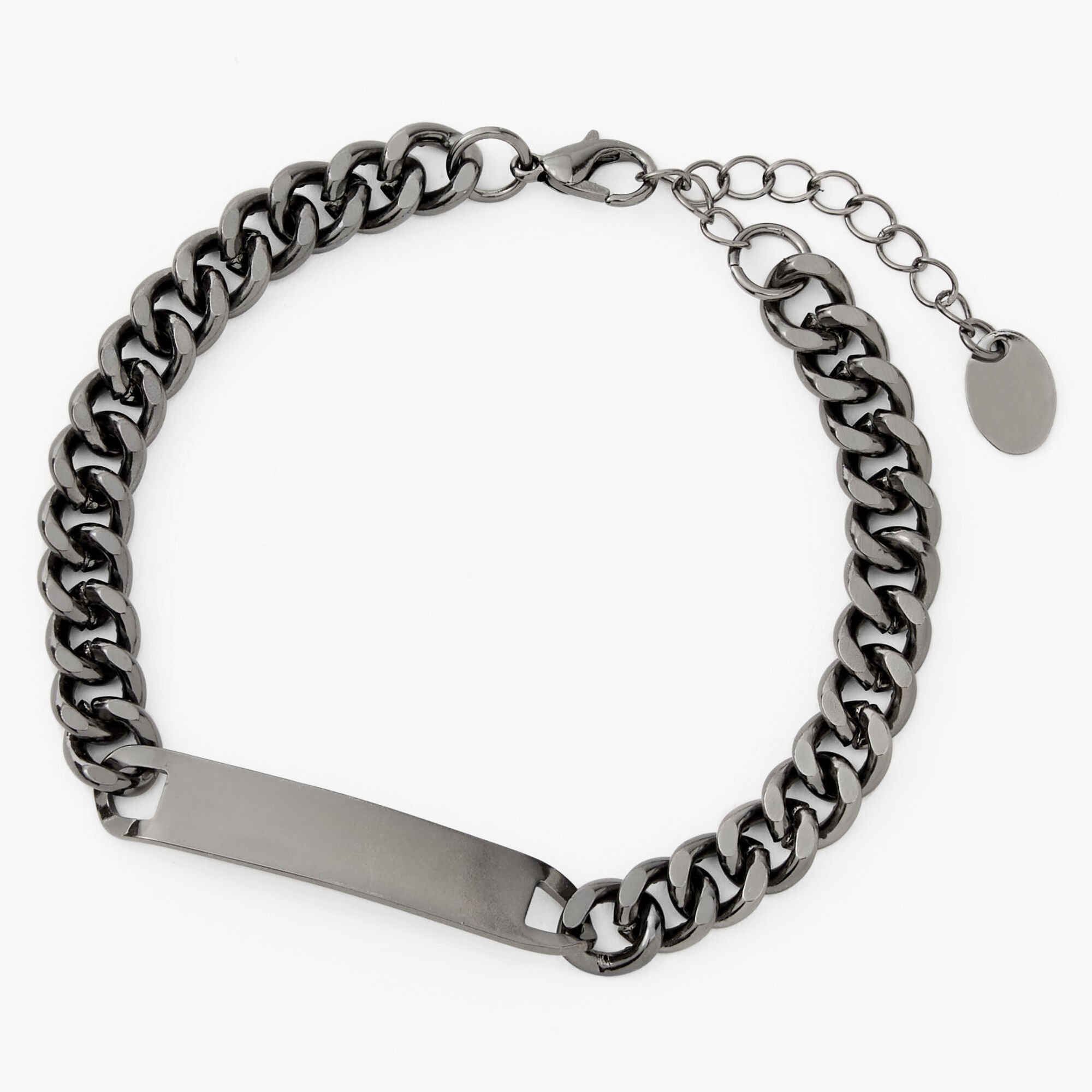 View Claires Hematite Chunky Chain Link Bracelet information