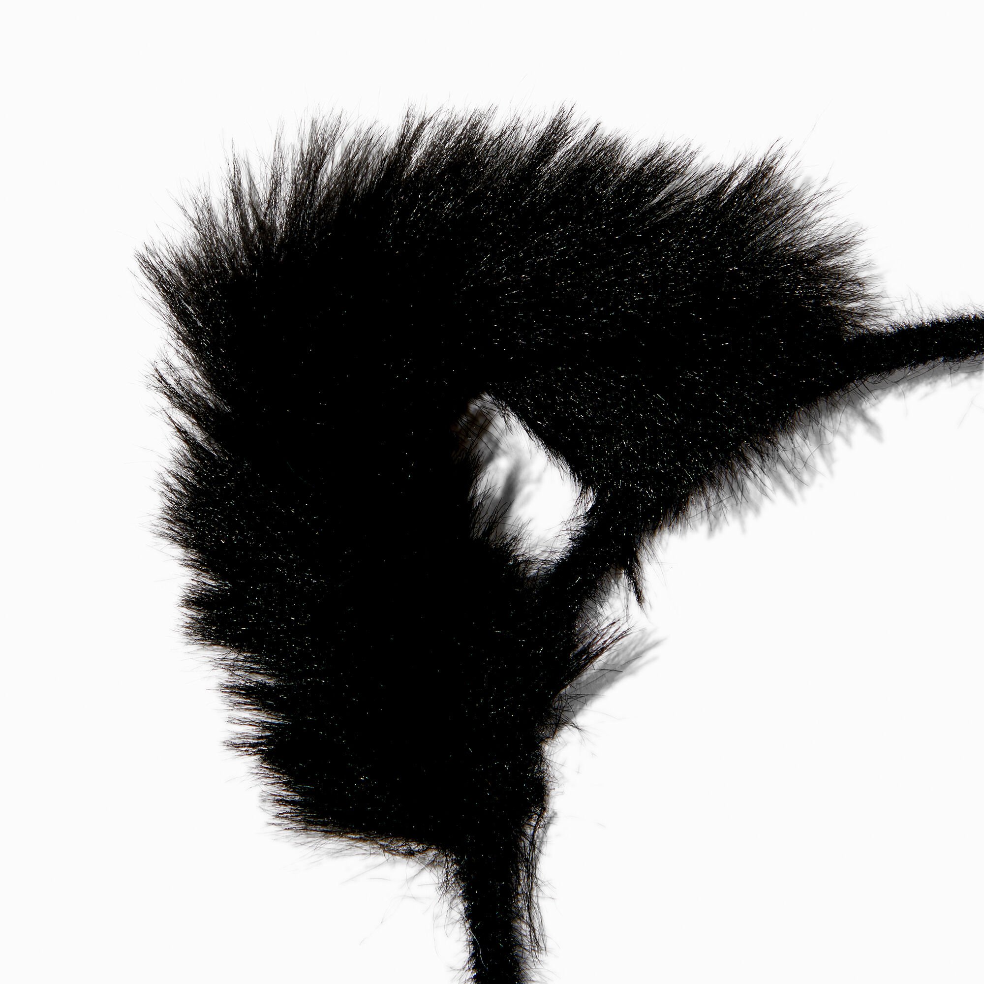 Furry Black Cat Headband,