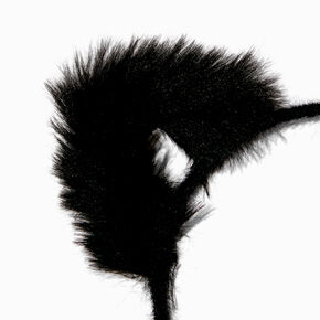 Furry Black Cat Headband,