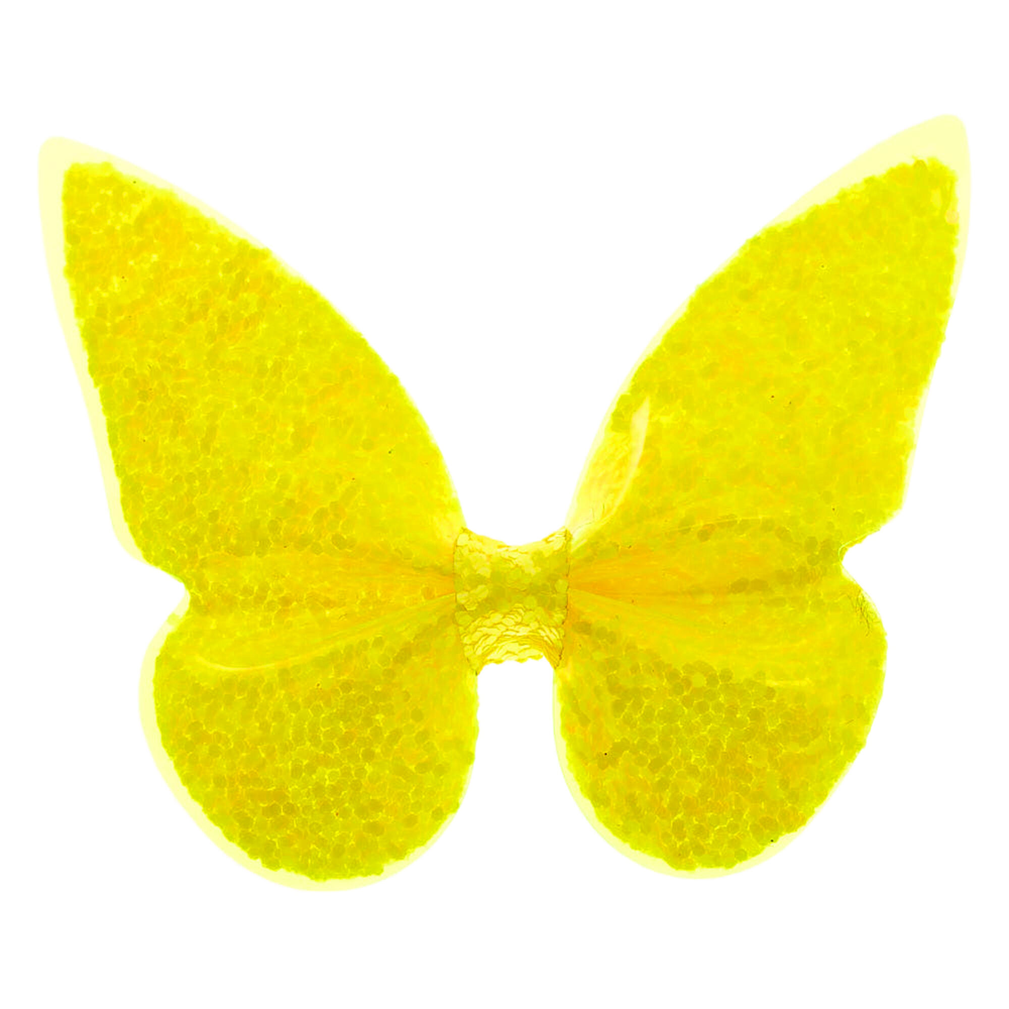 Neon Butterfly Hair Clip Yellow Claire S Us