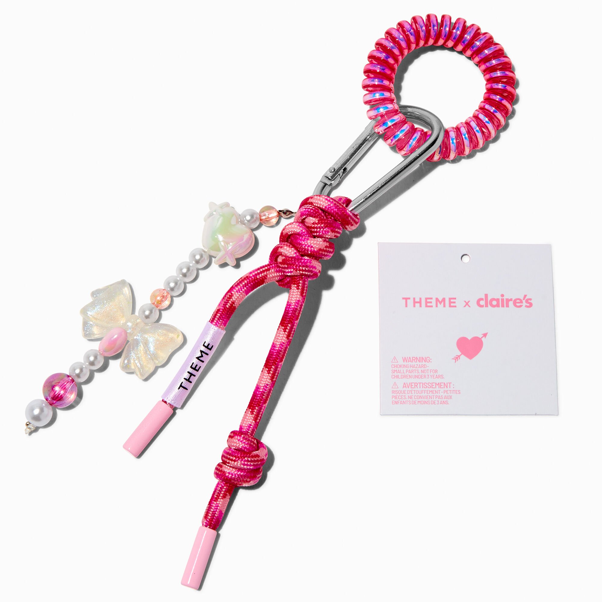 T H E M E x Claire's Pink Bow Cluster Keychain