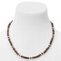 Brown &amp; Black Beaded Wood Necklace,