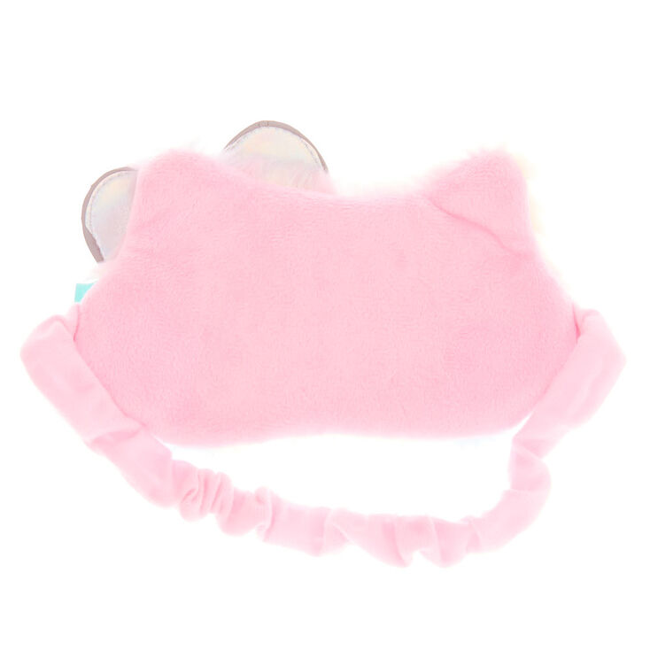 Masque de sommeil arc-en-ciel pastel en fausse fourrure Hello Kitty&reg;,