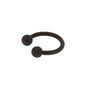 Titanium 16G Matte Cartilage Earring - Black,