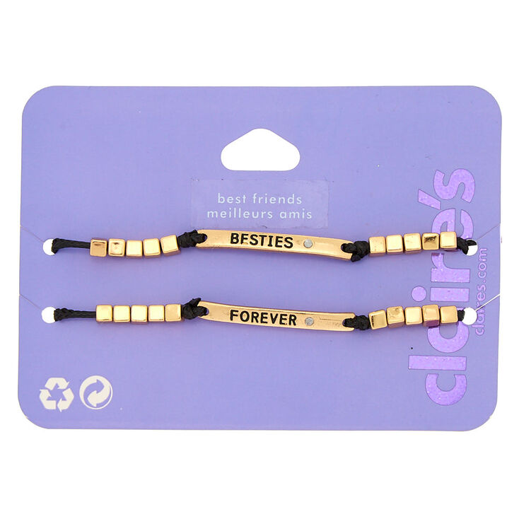 Best Friends Gold Besties Forever Charm Bracelets - 2 Pack,