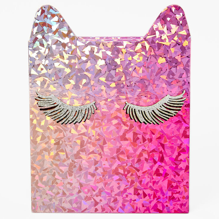 Holographic Pink Ombre Cat 48 Piece Makeup Set,