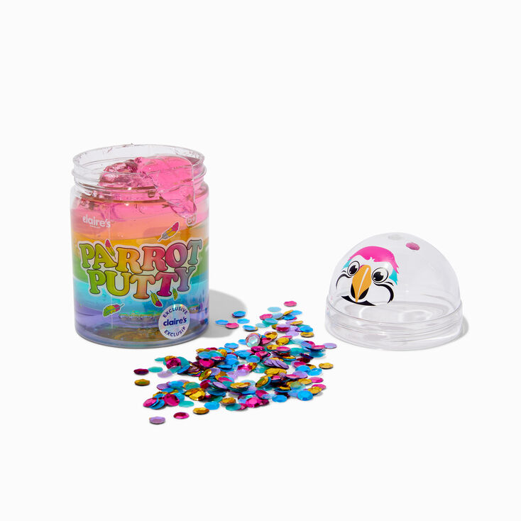 Rainbow Parrot Claire&#39;s Exclusive Putty Pot,