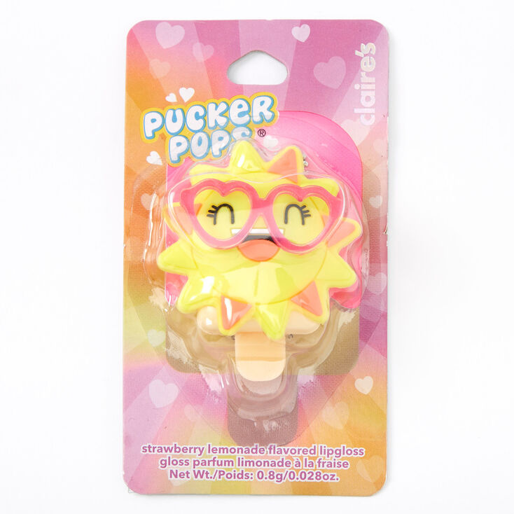Pucker Pops Sunshine Lip Gloss - Strawberry Lemonade,