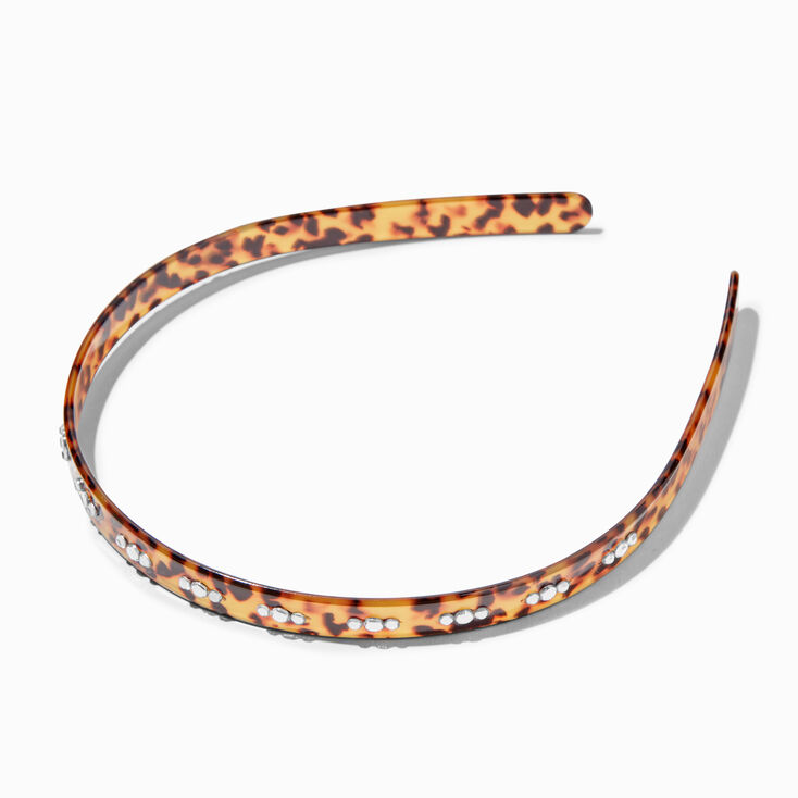 Rhinestone Tortoiseshell Acrylic Headband,