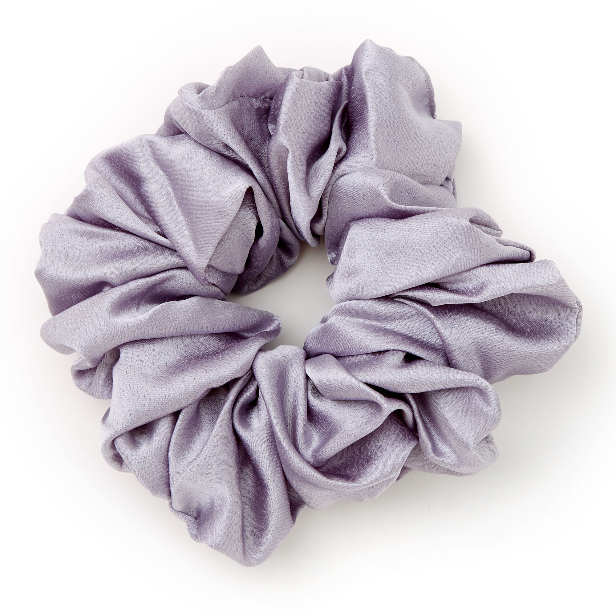 Giant Silk Hair Scrunchie - Gray,