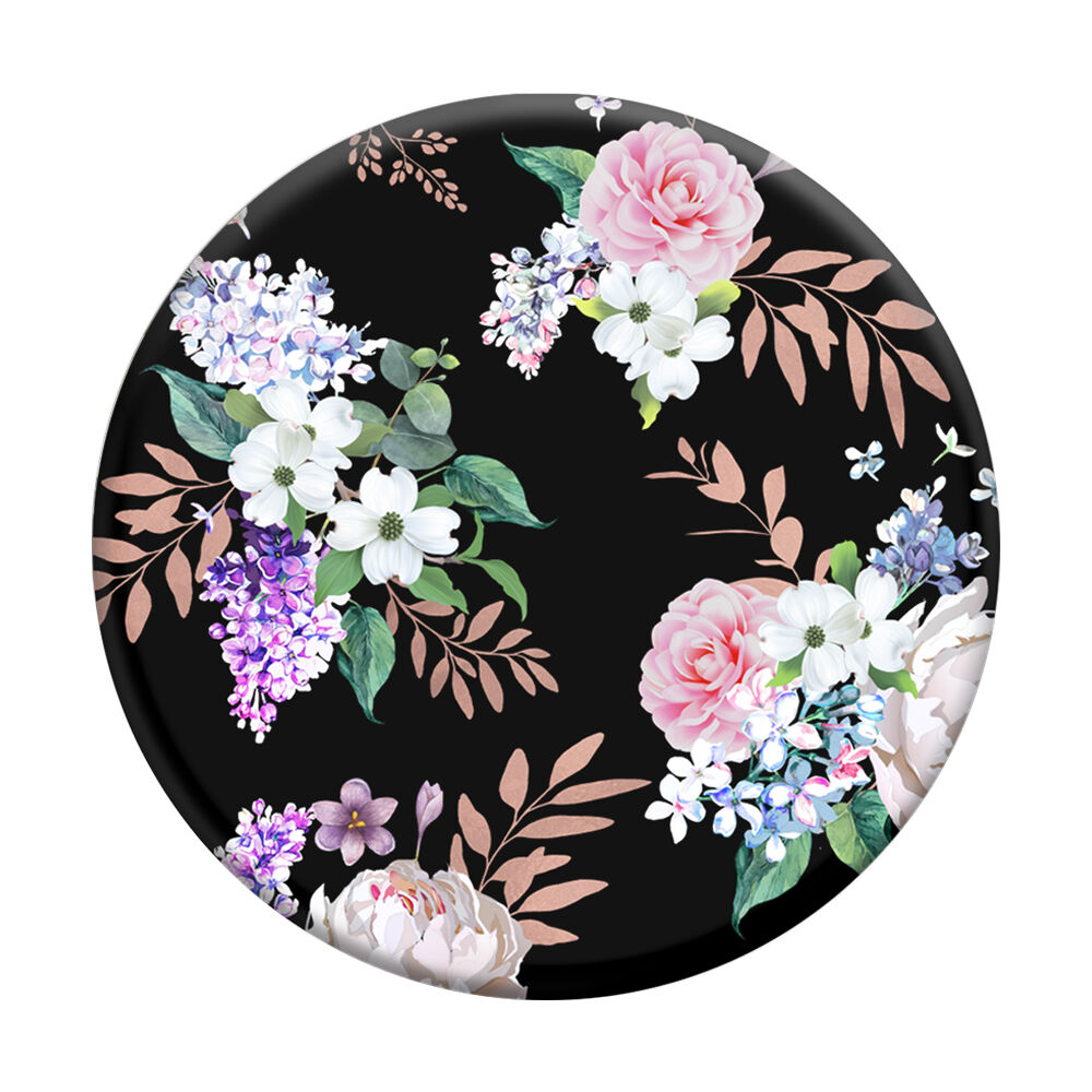 PopSocket PopGrip noir à motif floral,