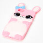 Pink Pretty Bunny Silicone Phone Case - Fits iPhone&reg; 6/7/8/SE,
