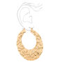 Gold-tone Textured 80M Hoop Earrings,