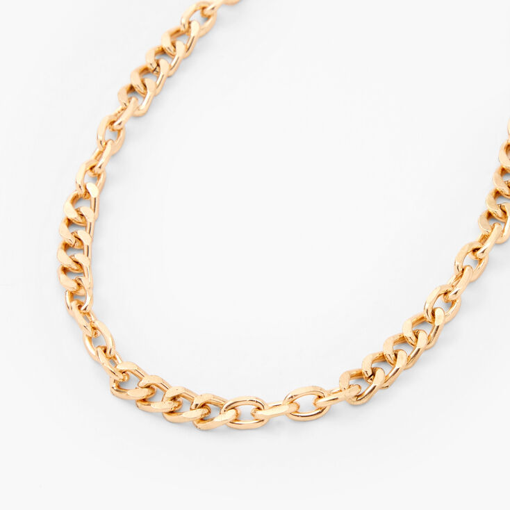 Gold Cuban Chain Necklace,
