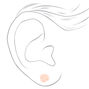 Pink Butterfly Heart Rose Stud Earrings - 9 Pack,