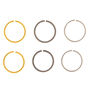 Anneaux de nez couleur unie 20&nbsp;g en m&eacute;taux mixtes - Lot de 6,