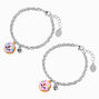 Best Friends Happy Donut Curb Chain Bracelets - 2 Pack,