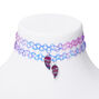Best Friends Purple &amp; Blue Heart Tattoo Choker Necklaces &#40;2 Pack&#41;,