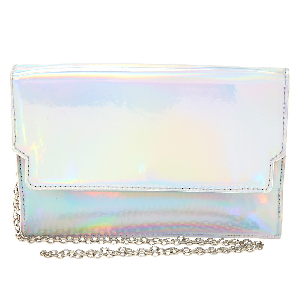 holographic clutch bag