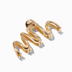 Gold-tone Metal Squiggle Hair Claw,