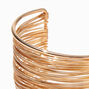 Gold-tone Wide Wire-Wrapped Cuff Bracelet,