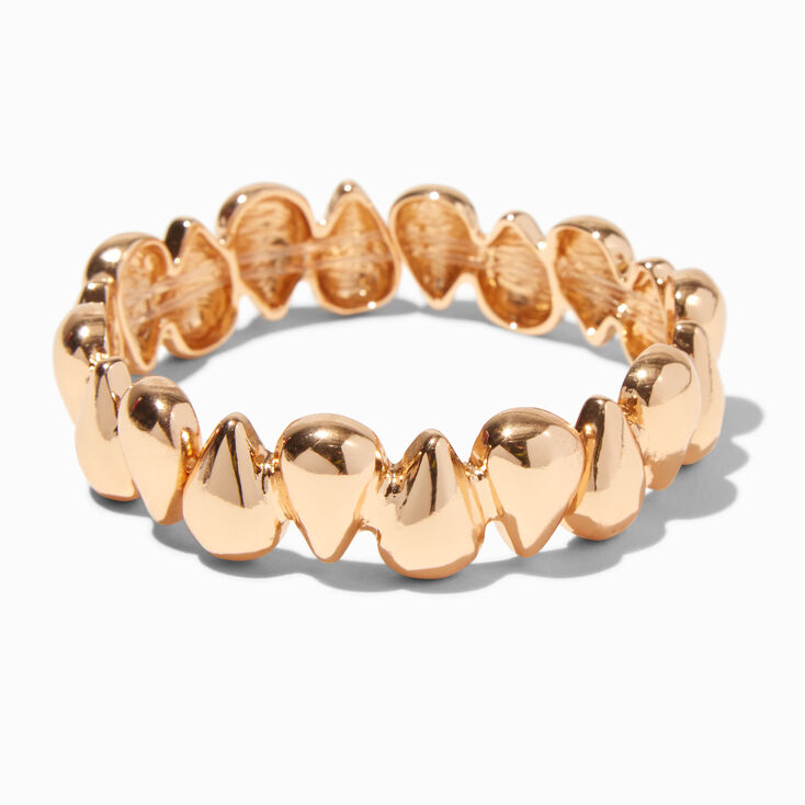 Gold-tone Teardrop Stretch Bracelet,
