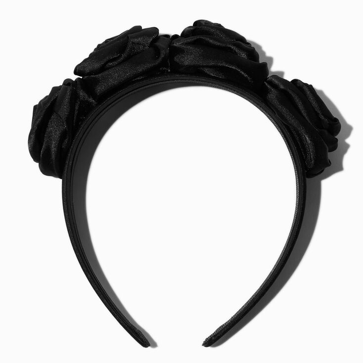 Black Roses Flower Crown Headband,