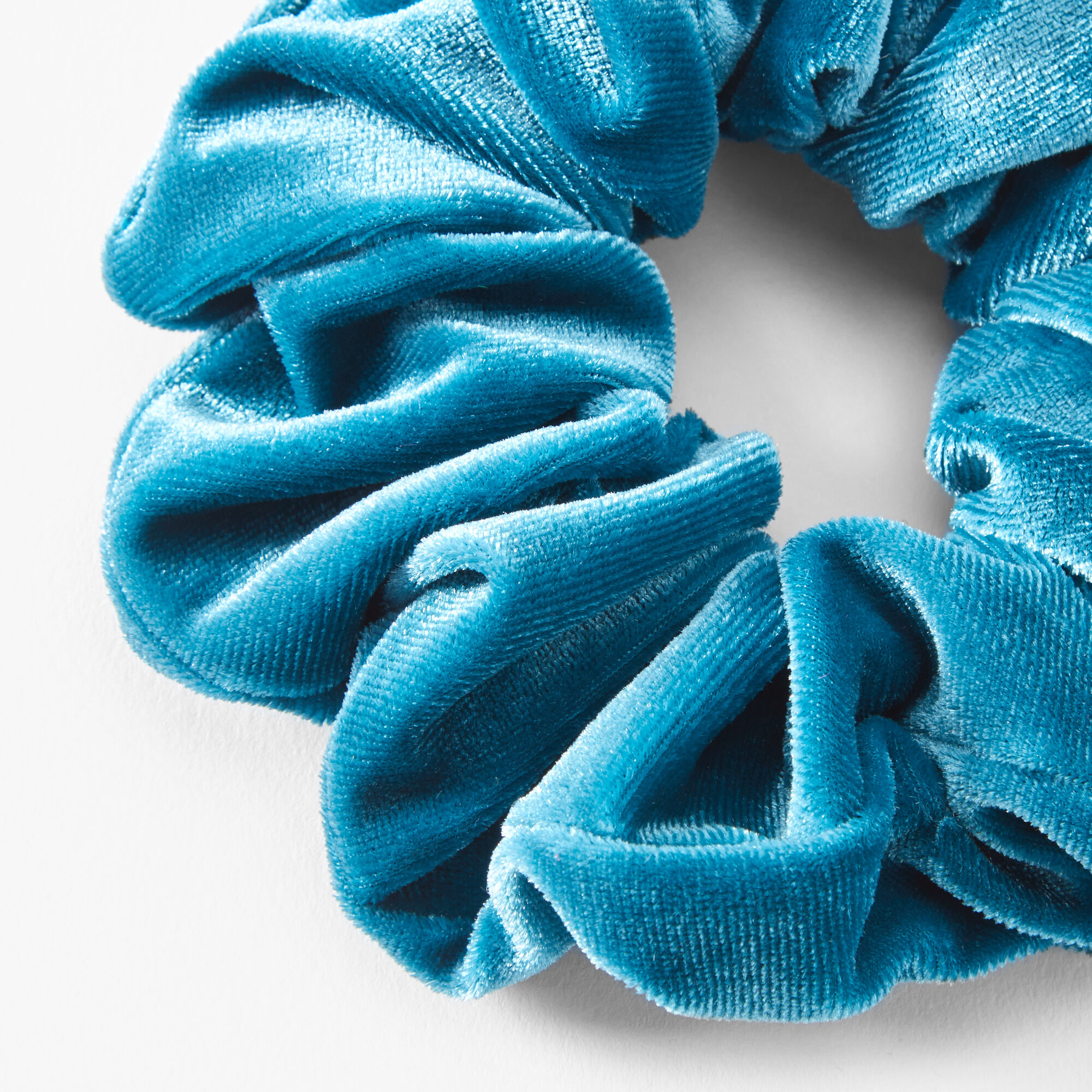 Medium Velvet Hair Scrunchie - Teal,