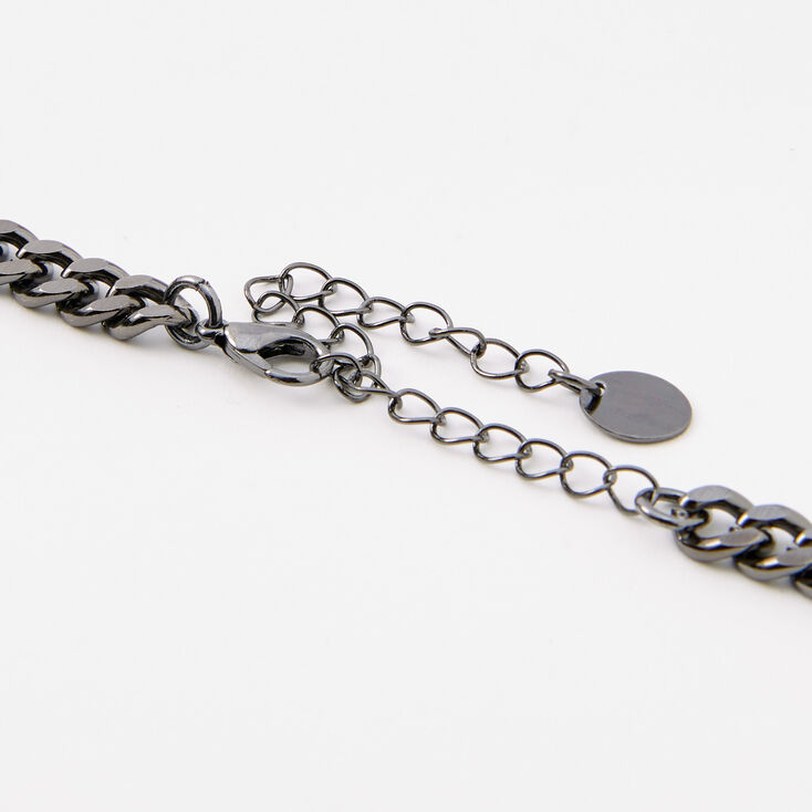 Hematite Cuban Chain 20&quot; Necklace,