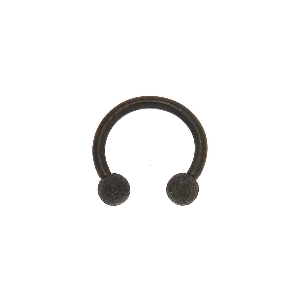 Piercing d’oreille pour cartilage couleur titané mat 16 g noir,
