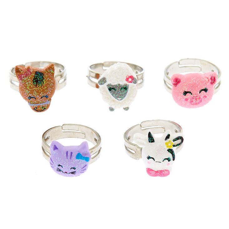 Lot de 5 bagues animaux de la ferme du Claire&#39;s&nbsp;Club,