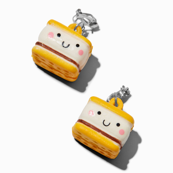 S&#39;mores Clip-On Drop Earrings,